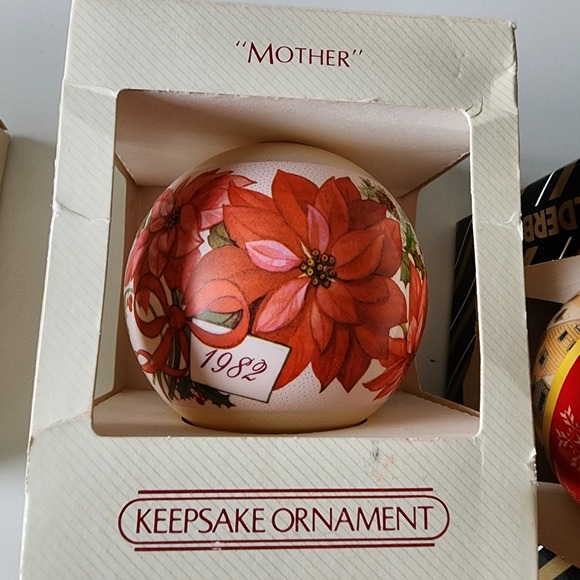 1980s Vintage Christmas Ornaments Lot Mother Daughter Silk Wrapped 1982 1990 80s - Picture 6 of 16